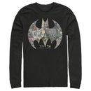 Men's Batman Shield Logo Comic 80th Anniversary Long Sleeve Shirt