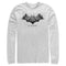 Men's Batman Gotham Skyline Bat Shape Long Sleeve Shirt