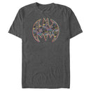 Men's Batman Shield Logo Comic Panel T-Shirt