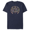 Men's Batman Shield Logo Comic Panel T-Shirt