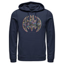 Men's Batman Shield Logo Comic Panel Pull Over Hoodie