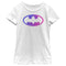 Girl's Batman Cracked Rainbow Logo T-Shirt
