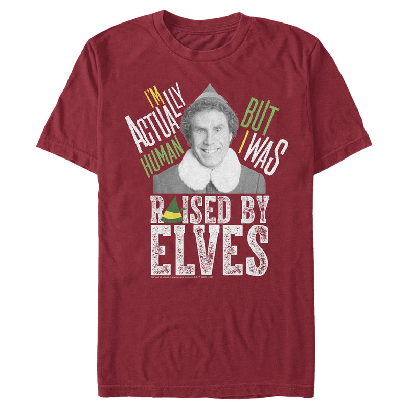 Men's Elf Buddy Human Raised By Elves T-Shirt
