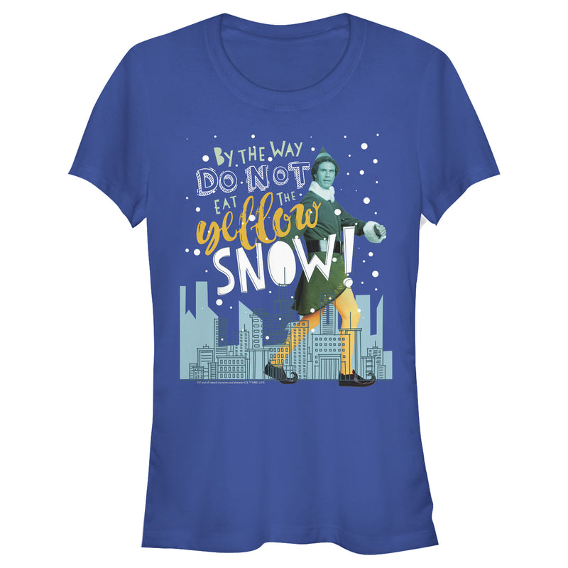 Junior's Elf Yellow Snow Advice T-Shirt