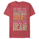 Men's Elf Christmas Sing For Cheer Quote T-Shirt