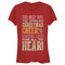 Junior's Elf Christmas Sing For Cheer Quote T-Shirt