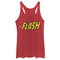 Women's Justice League The Flash Text Racerback Tank Top