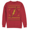 Men's Justice League Ugly Christmas Flash Logo Sweatshirt