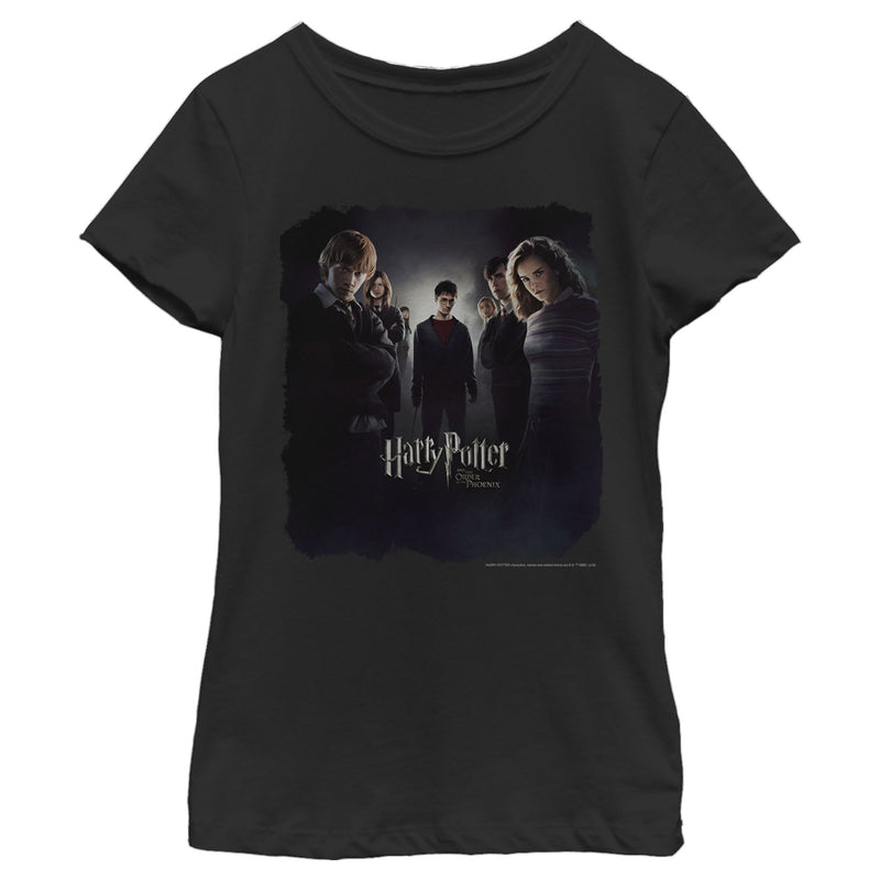 Girl's Harry Potter Order Of The Phoenix Group Shot Poster T-Shirt