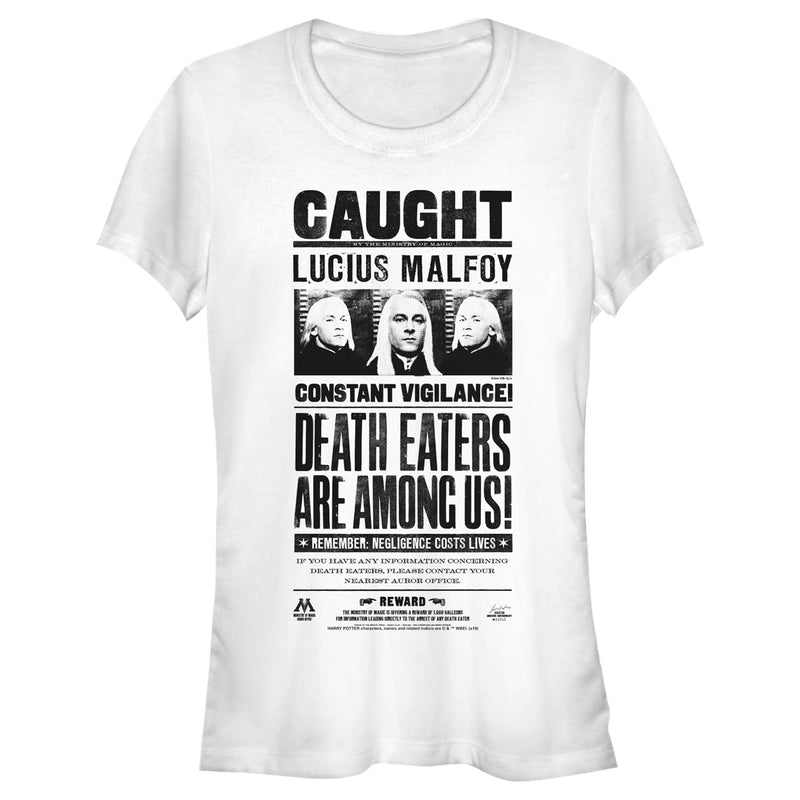 Junior's Harry Potter Lucius Malfoy Caught Poster T-Shirt