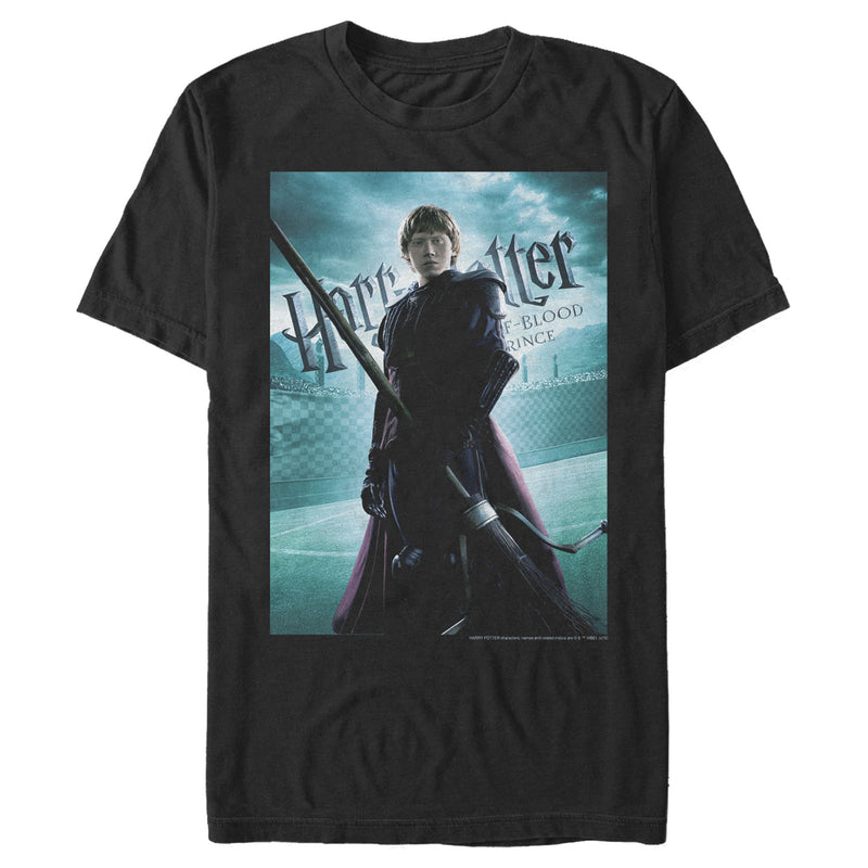 Men's Harry Potter Half-Blood Prince Ron Quidditch Poster T-Shirt