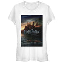 Junior's Harry Potter Deathly Hallows Hogwarts Poster T-Shirt