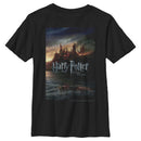 Boy's Harry Potter Deathly Hallows Hogwarts Poster T-Shirt