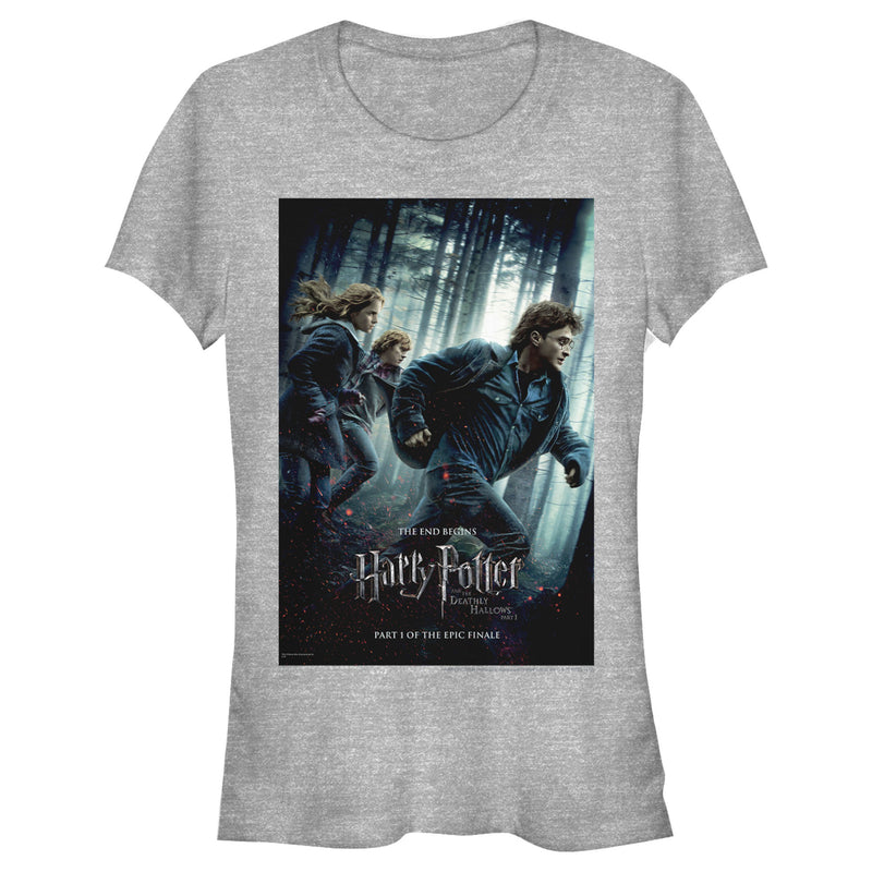 Junior's Harry Potter Deathly Hallows Poster T-Shirt