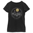 Girl's Harry Potter Hogwarts Line Art Moonrise T-Shirt