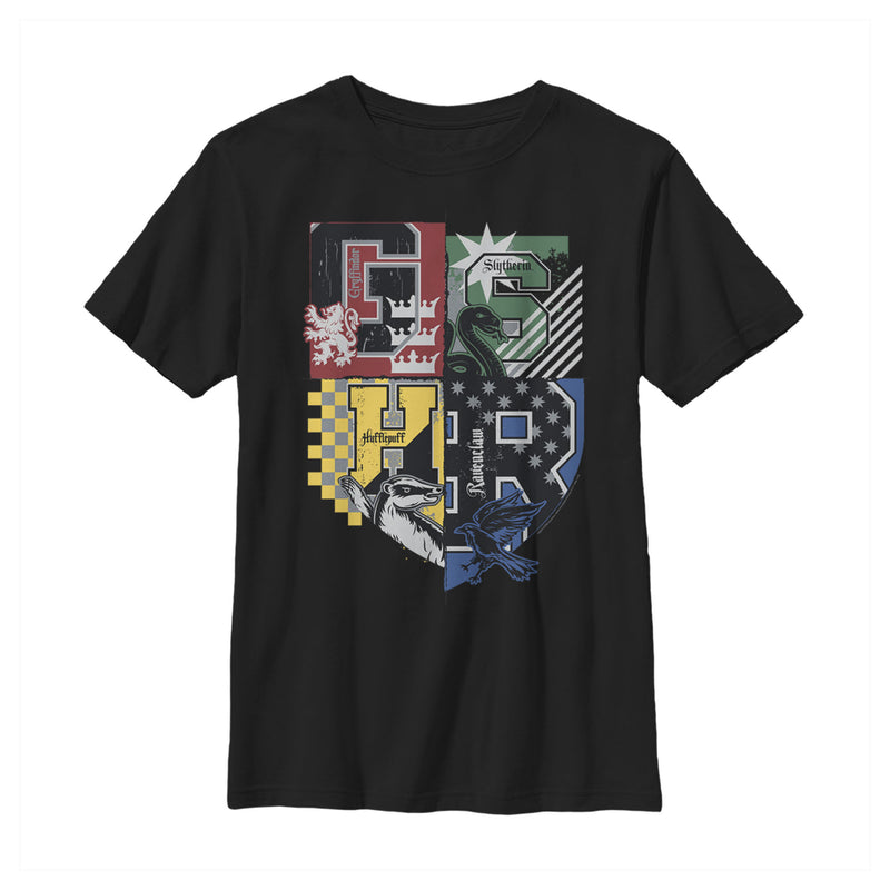 Boy's Harry Potter House Crests Shield T-Shirt