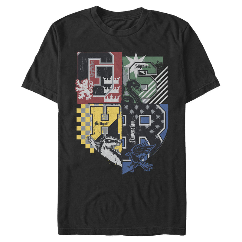 Men's Harry Potter House Crests Shield T-Shirt