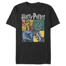 Men's Harry Potter Hogwarts Houses Vintage Collage T-Shirt