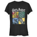 Junior's Harry Potter Hogwarts Houses Vintage Collage T-Shirt