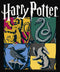 Junior's Harry Potter Hogwarts Houses Vintage Collage Racerback Tank Top