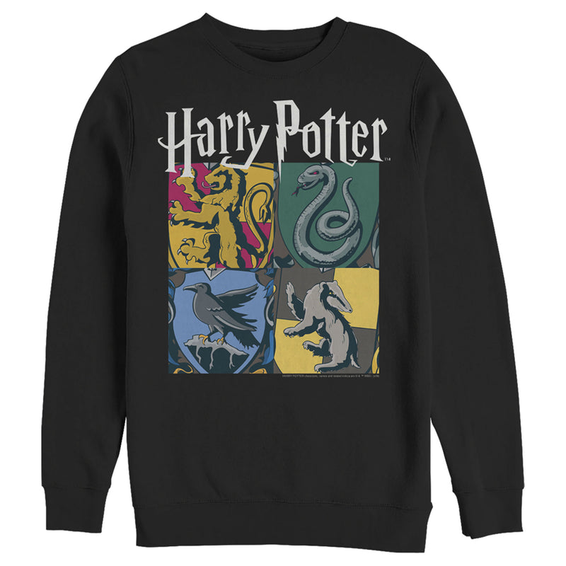 Men's Harry Potter Hogwarts Houses Vintage Collage Sweatshirt