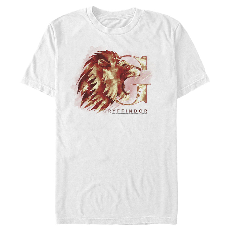 Men's Harry Potter Gryffindor Lion Watercolor T-Shirt