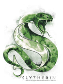 Men's Harry Potter Slytherin Snake Watercolor T-Shirt