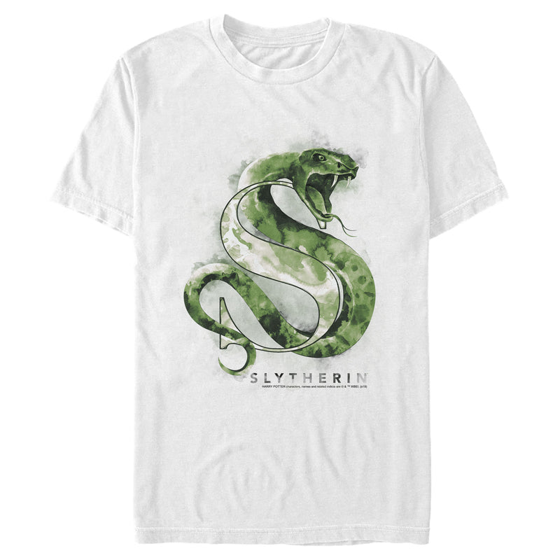 Men's Harry Potter Slytherin Snake Watercolor T-Shirt