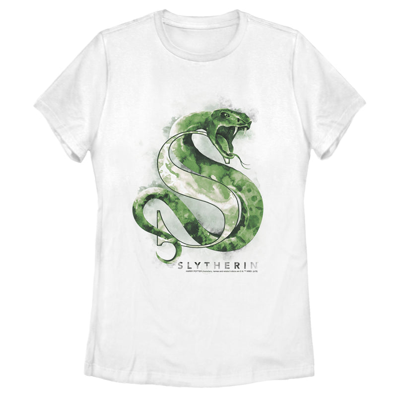 Women's Harry Potter Slytherin Snake Watercolor T-Shirt