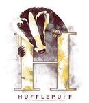 Men's Harry Potter Hufflepuff Badger Watercolor T-Shirt