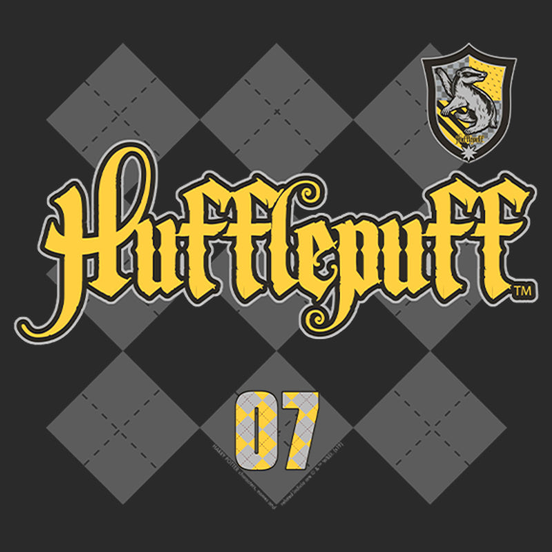 Men's Harry Potter Hufflepuff Argyle Print T-Shirt