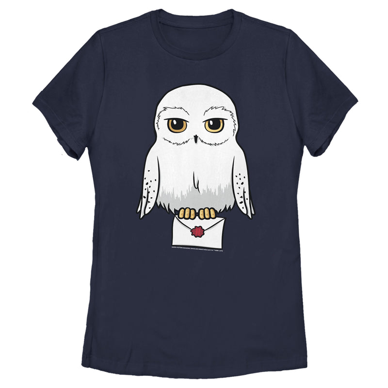 Women's Harry Potter Cartoon Hedwig Letter T-Shirt