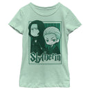 Girl's Harry Potter Slytherin Cartoon Characters T-Shirt