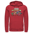 Men's Justice League Team Awesome Perspective Pull Over Hoodie