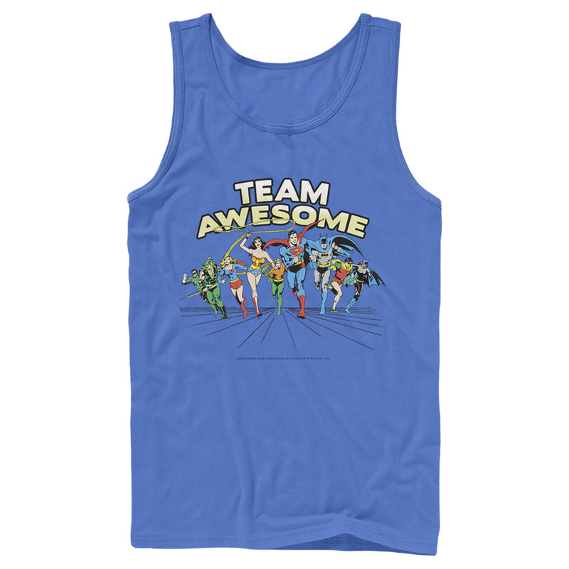 Men's Justice League Team Awesome Perspective Tank Top