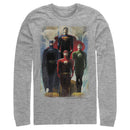 Men's Justice League Hero Artistic Poster Long Sleeve Shirt