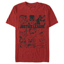 Men's Justice League Vintage Hero Panels T-Shirt