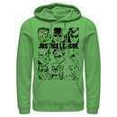 Men's Justice League Vintage Hero Panels Pull Over Hoodie