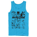 Men's Justice League Vintage Hero Panels Tank Top