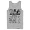 Men's Justice League Vintage Hero Panels Tank Top