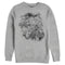 Men's Justice League Hero Sketch Collage Sweatshirt