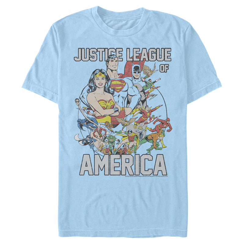 Men's Justice League Character Collage T-Shirt