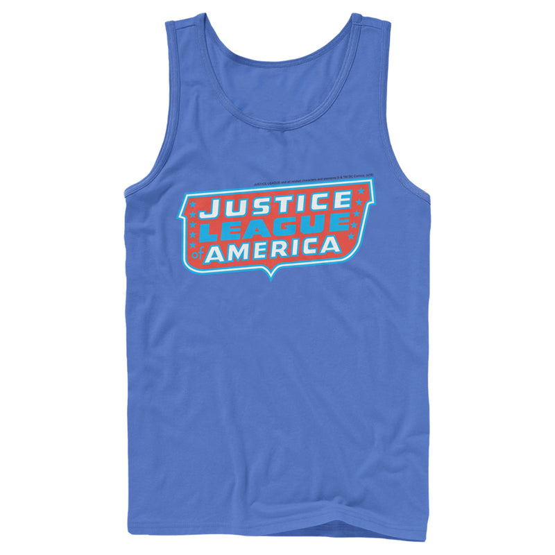 Men's Justice League Patriotic Frame Logo Tank Top