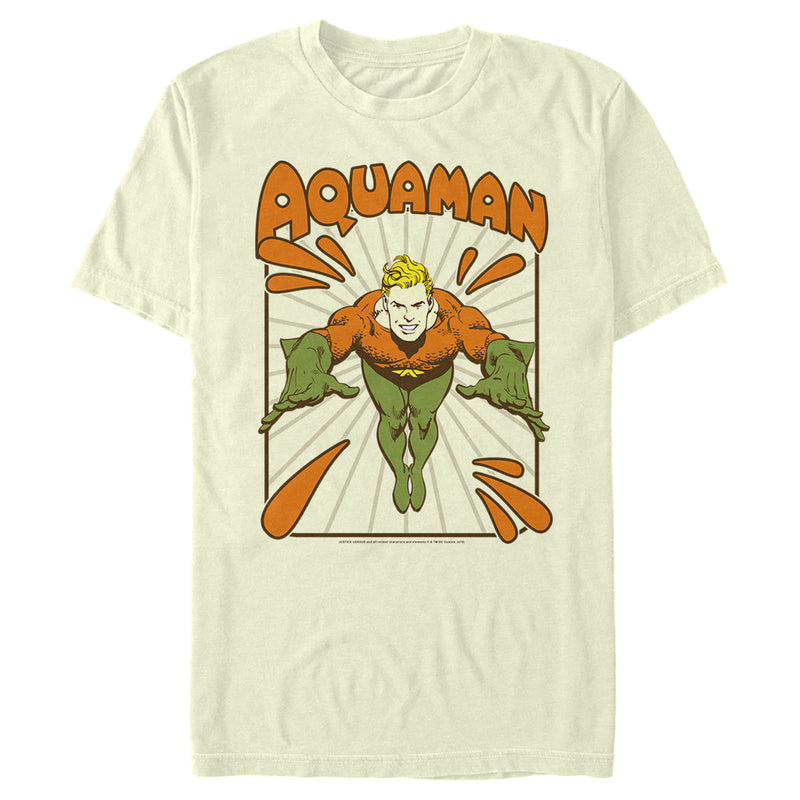 Men's Justice League Aquaman Vintage T-Shirt