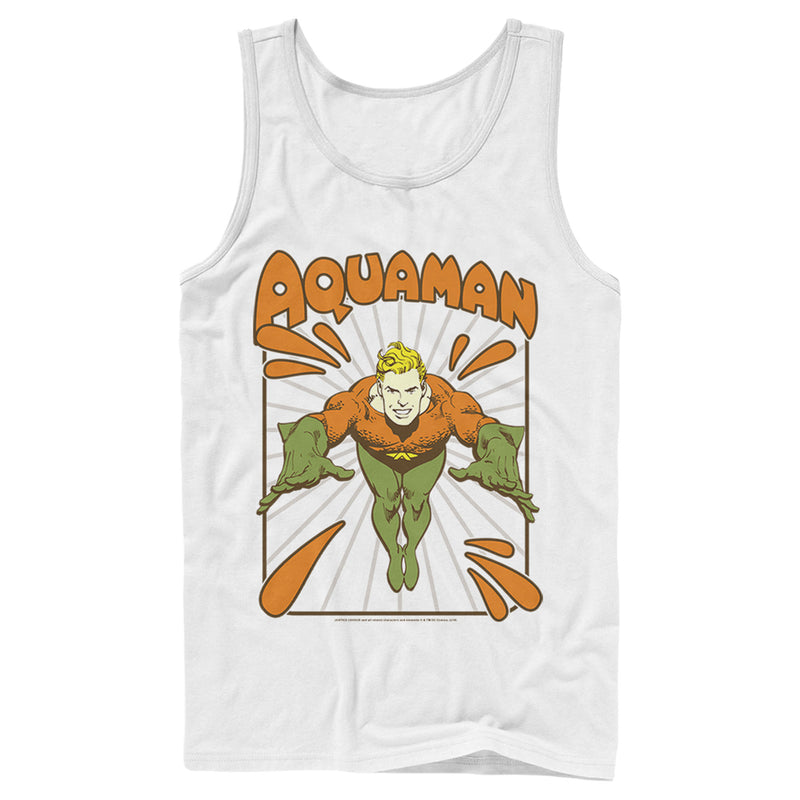 Men's Justice League Aquaman Vintage Tank Top