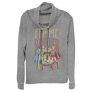 Junior's Justice League Femme Power Heroines Cowl Neck Sweatshirt