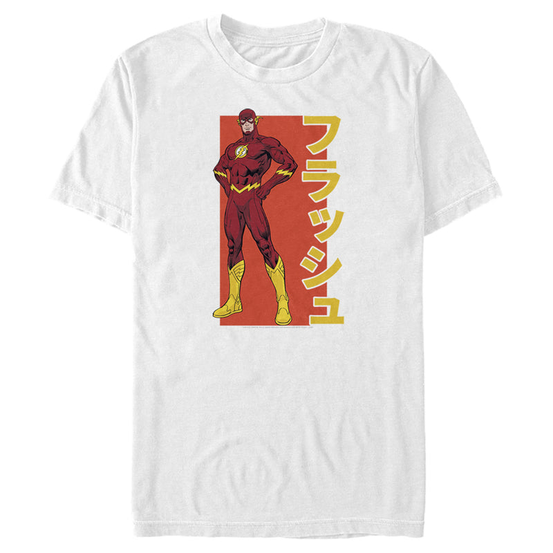 Men's Justice League The Flash Bold Kanji Portrait T-Shirt