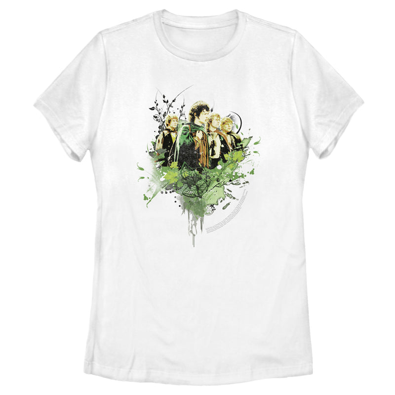 Women's The Lord of the Rings Fellowship of the Ring Hobbit Paint Splatter T-Shirt