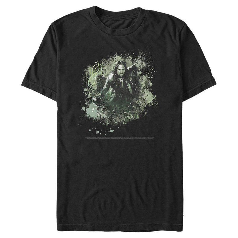 Men's The Lord of the Rings Fellowship of the Ring Aragorn Paint Splatter T-Shirt