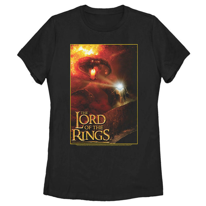 Women's The Lord of the Rings Fellowship of the Ring Gandalf and the Balrog T-Shirt